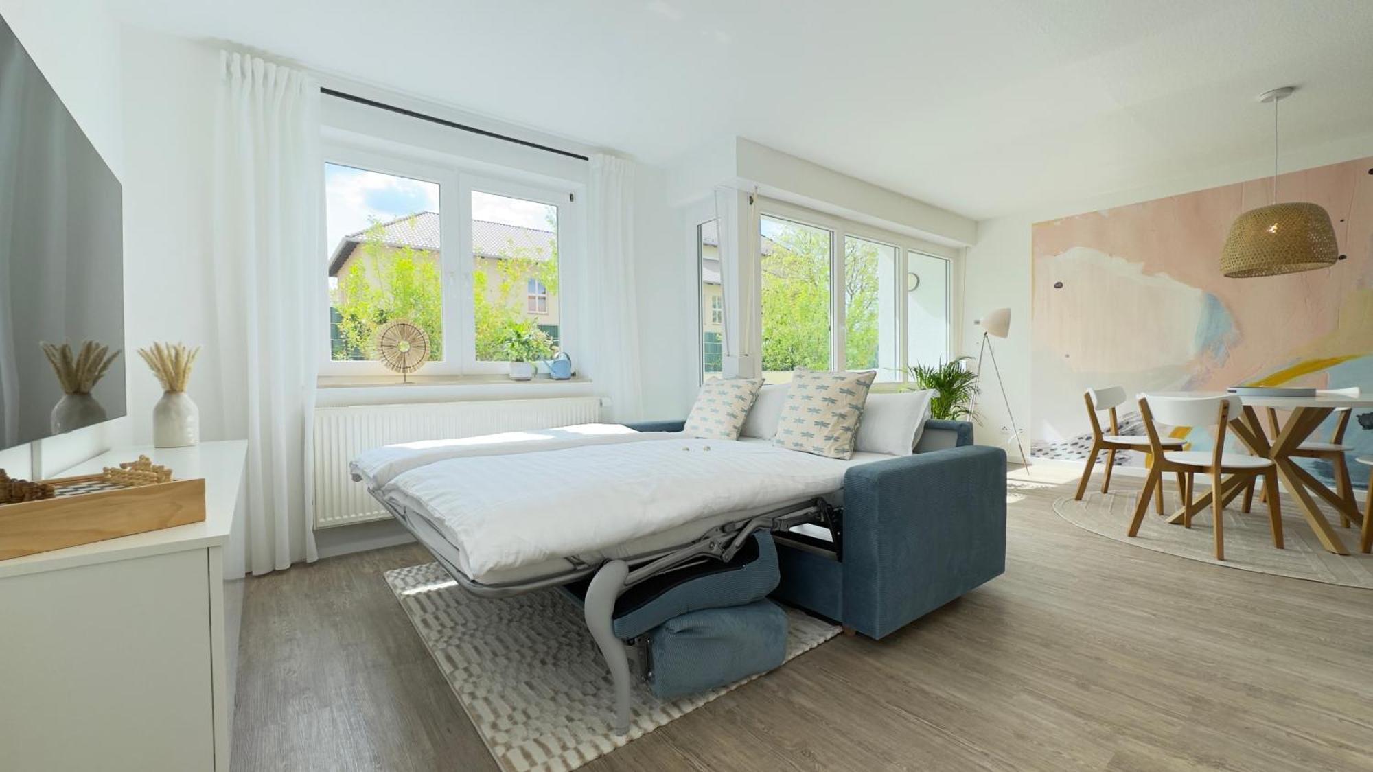 Fewo Am Park - 4P, Boxspringbett, Balkon, Smarttv, Gesundbrunnen, Familienfreundlich Halle  Ngoại thất bức ảnh